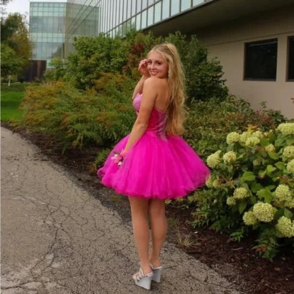 Sherri Hill rhinestone and tulle dress - Picture 2 of 12